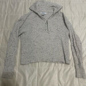 William Rast Beige Speckled Cowl Neck Sweater